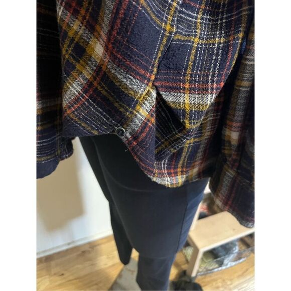 Free People Hidden Valley Plaid Flannel Big Shirt S - Picture 8 of 12